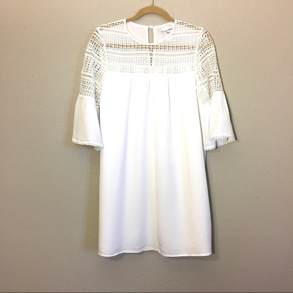 Anthropologie White Bell Sleeve Sundress - Picture 4 of 13